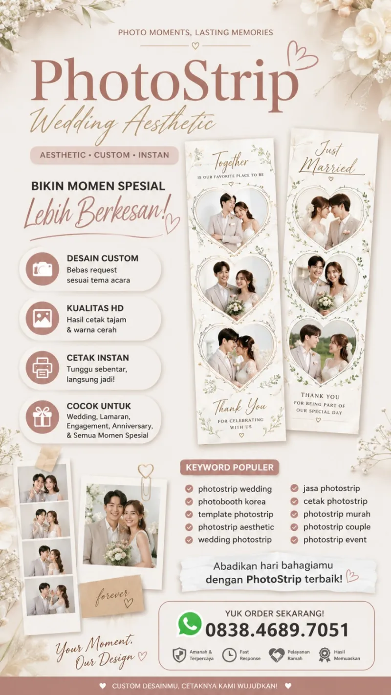 cetak photo strip tema foto pasangan couple 